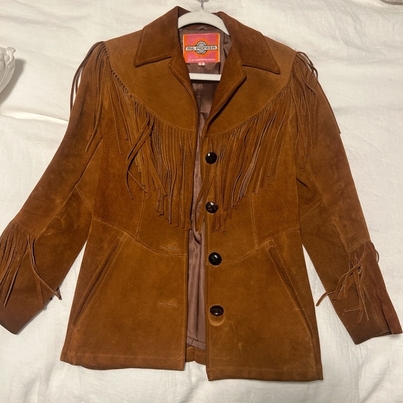 Tan Fringe Jacket - Picture 2 of 2